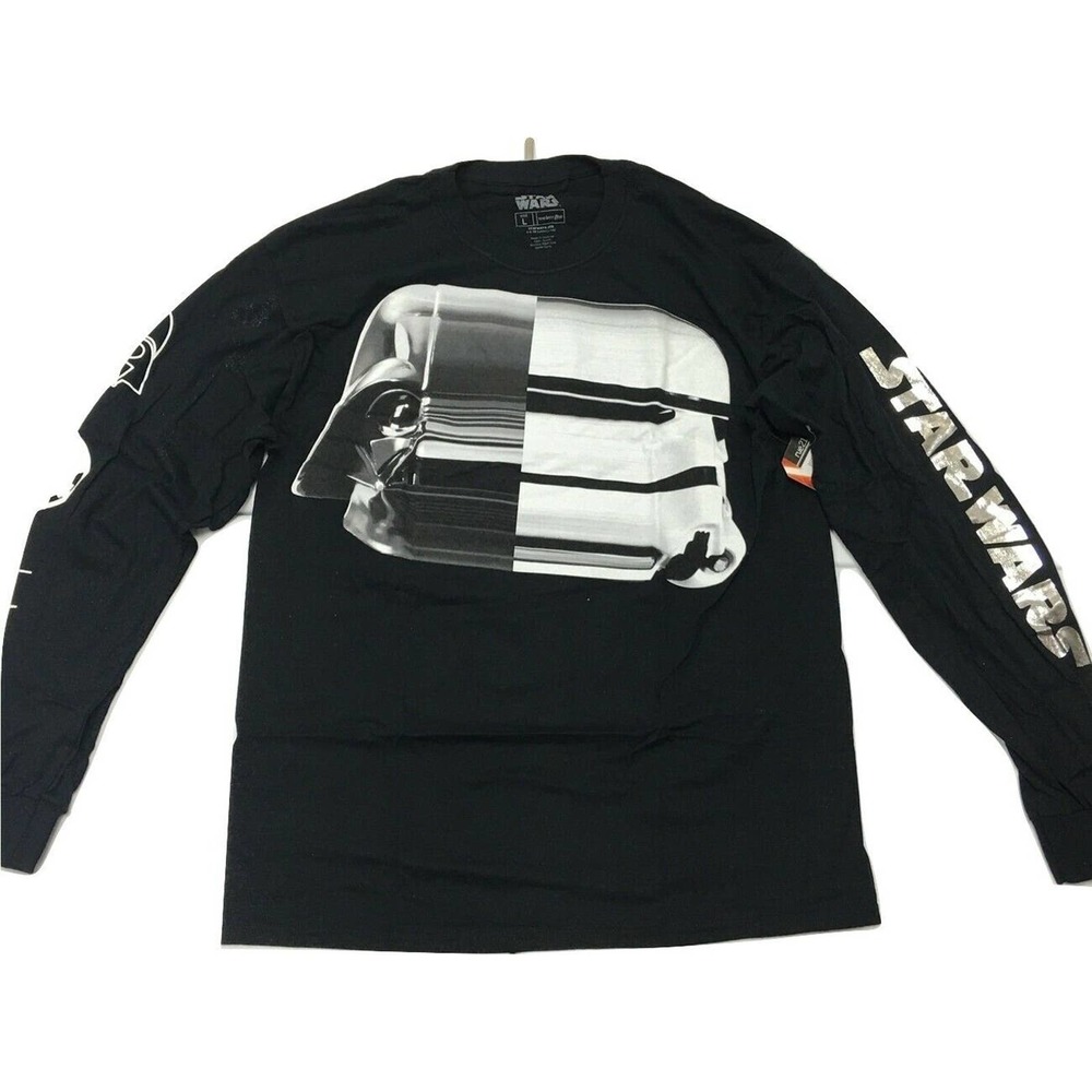 Disney Men's Star Wars Dark Side Long Sleeve Tee T-Shirt - Black